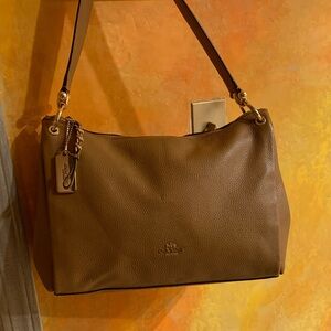 Coach Tan Leather Shoulder Bag